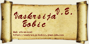 Vaskrsija Bobić vizit kartica